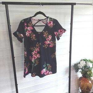 Floral Print Women's Top By Misia Size Small